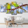 budgerigars on a branch Panel paint by numbers