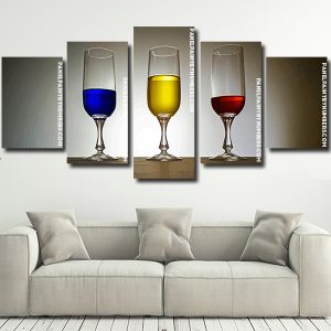 colorful drinkss in glass Panel paint by numbers