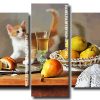 cute kitty On The Table panels paint by numbers