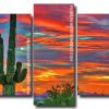 desert cactus sunset Panels paint by numbers