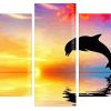 Dolphin Silhouette panels paint by numbers