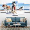 husky couple dogs Panel paint by numbers