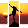 man silhouette at sunset panels paint by numbers