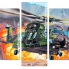 Military Helicopter War panels paint by numbers