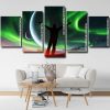 northern lights freedom silhouette Panel paint by numbers