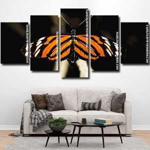 orange butterfly insect panel paint by numbers