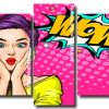 pop art lady panels paint by numbers