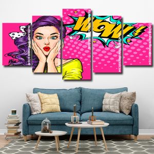 pop art lady panel paint by numbers