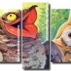 potoo and owls Panels paint by numbers