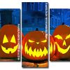 Pumpkins Halloween panels paint by numbers