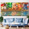 puppies water reflection panel paint by numbers