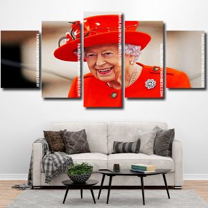 queen elizabeth wearing red Panel paint by numbers