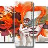 red head splatter lady Panels paint by numbers