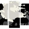 Rhinoceroses Silhouette panels paint by numbers