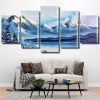 snowy mountain landscape Panel paint by numbers