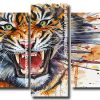 splatter tiger Panels paint by numbers