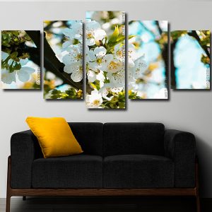 spring Flowers in tree Branch panel paint by numbers