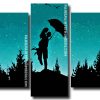 starry night couple silhouette Panels paint by numbers