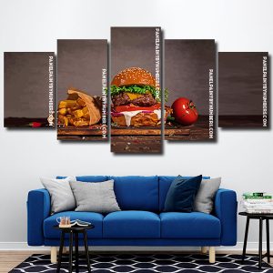 Tasty Burger panels paint by numbers