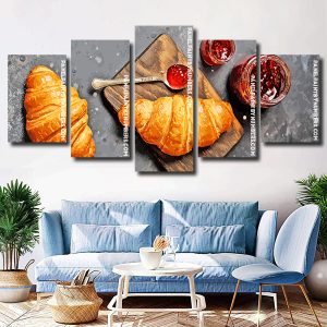 tasty croissant Panel paint by numbers