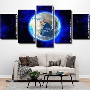 the Earth With Navy Blue Space Panel paint by numbers