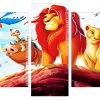 the lion king simba nala monkey timo pumbaa cartoon Panels paint by numbers