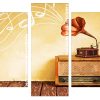 vintage gramophone and notes Panels paint by numbers