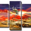 war scene panels paint by numbers