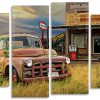 Abandoned Dodge Truck And Gas StationAbandoned Dodge Truck And Gas Station panels paint by numbers