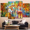 Abstract Couple Under Umbrella panels paint by numbers