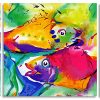 Abstract Fishes panels paint by numbers