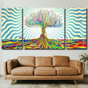 Abstract Matei Apostolescu Tree panels paint by numbers