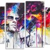 Abstract Splatter Couple Panels paint by numbers