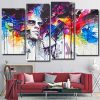 Abstract Splatter Couple Panels paint by numbers