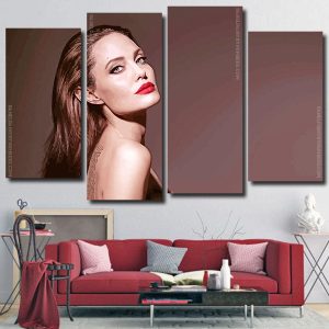 Actress Angelina Jolie panels paint by numbers