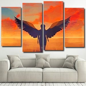 Angel Silhouette Panels paint by numbers