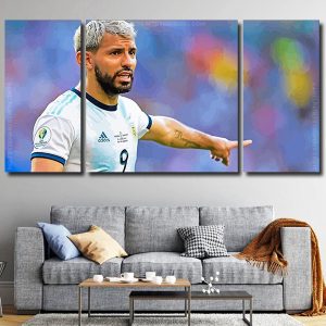 Argentina National Team Sergio Aguero Panels paint by numbers