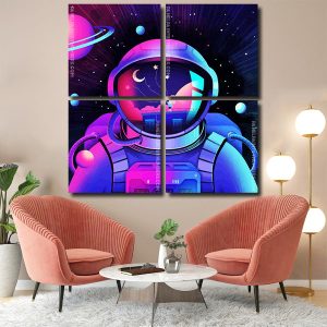 Astronaut Illustration Panels paint by numbers