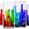 Colorful Glass Bottles panels paint by numbers