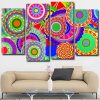 Colorful Mandala Panels paint by numbers