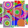 Colorful Mandala Panels paint by numbers