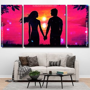 Couple Holding Hands panel paint by numbers