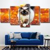 Himalayan Cat With Blue Eyes panel paint by numbers