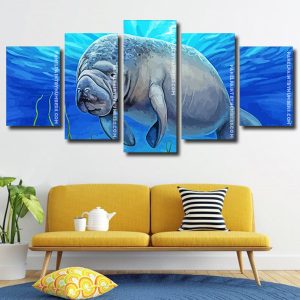 Manatee Animal panels paint by numbers