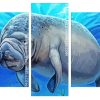 Manatee Animal panels paint by numbers