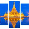 Maynmar Shwedagon Pagoda Water Reflection panels paint by numbers