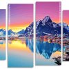 Norway snowy mountains panels paint by numbers