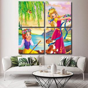 Princesses On Boat panels paint by numbers