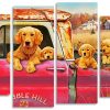 Puppies On A Truck panels paint by numbers