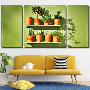 Aesthetic Plants Pot Panels paint by numbers